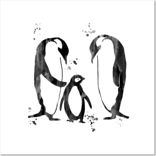 Penguin family Posters and Art